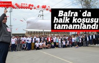 Bafra`da halk koşusu tamamlandı
