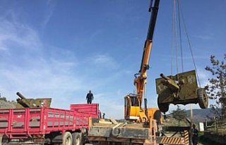 Hanönü'deki toplar bakıma gönderildi