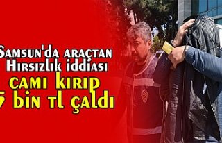 Samsun'da araçtan hırsızlık iddiası