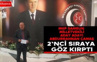 Abdurrahman Çamaş 2`nci sıraya göz kırptı