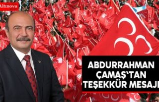 Abdurrahman Çamaş`tan teşekkür mesajı