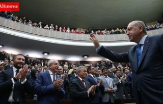 AK Parti Grubu'nun Cumhurbaşkanı adayı Erdoğan