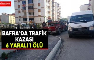 Bafra'da Trafik Kazası 6 yaralı 1 Ölü