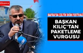 BAŞKAN KILIÇ`TAN PAKETLEME VURGUSU