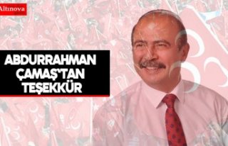 Abdurrahman Çamaş`tan teşekkür