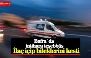 Bafra`da intihara teşebbüs