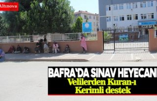 Bafra`da sınav heyecanı