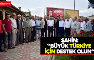 BAŞKAN ŞAHİN: “BÜYÜK TÜRKİYE İÇİN DESTEK...