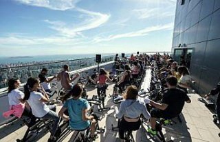 Bisiklet keyfi gökyüzüne taşındı