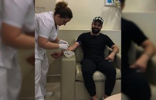 Çaykur Rizesporlu Mehmet Uslu, sağlık kontrolünden...