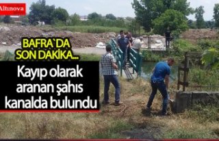 Kayıp olarak aranan şahıs kanalda bulundu