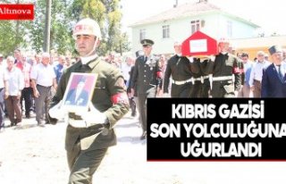 Kıbrıs gazisi son yolculuğuna uğurlandı