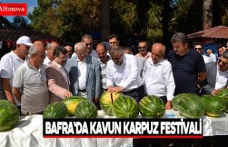 Bafra`da kavun karpuz festivali