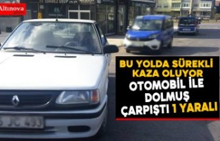 Bafra`da kaza 1 yaralı