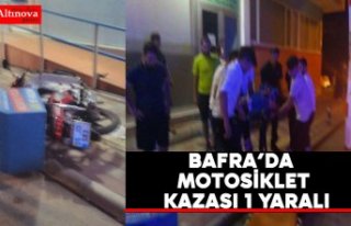 Bafra’da Motosiklet Kazası 1 Yaralı