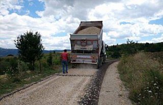 Karabük'te asfalt çalışması