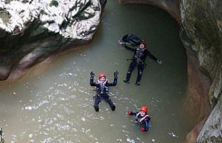 Kastamonu'da şehitler anısına kanyonda yürüyüş