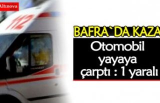 Otomobil yayaya çarptı : 1 yaralı