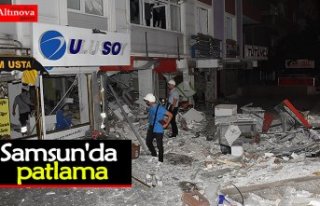 Samsun'da doğalgaz patlaması