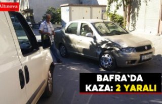 Bafra`da kaza 2 yaralı