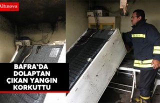 Bafra`da yangın korkuttu