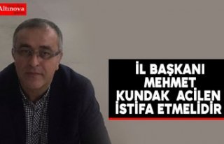 CHP SAMSUN İL BAŞKANI MEHMET KUNDAK  ACİLEN İSTİFA...