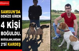 Samsun'da denize giren 4 kişi boğuldu