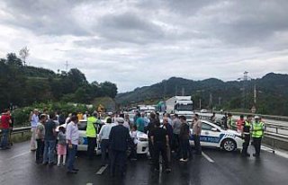 Samsun-Ordu Karayolu'nda araç geçişleri durduruldu
