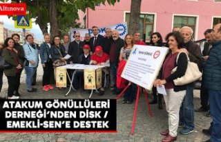 Atakum Gönüllüleri Derneği’nden DİSK / Emekli-Sen’e...