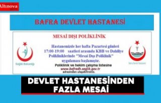 Bafra Devlet Hastanesinden akşam mesaisi