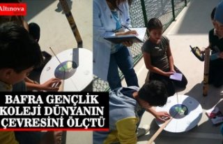 BAFRA GENÇLİK KOLEJİ DÜNYANIN ÇEVRESİNİ ÖLÇTÜ