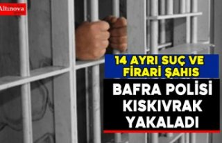 Bafra polisi kıskıvrak yakaladı