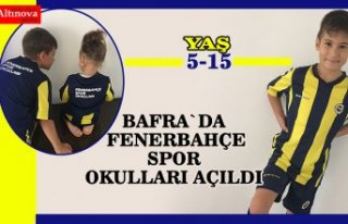Bafra`da Fenerbahçe spor okulu açıldı