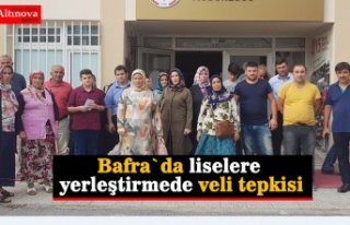 Bafra`da liselere yerleştirmede veli tepkisi