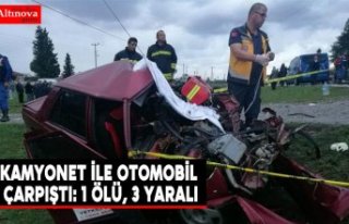 Samsun'da kamyonet ile otomobil çarpıştı:...