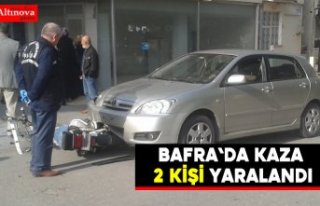 Bafra`da kaza 2 kişi yaralandı