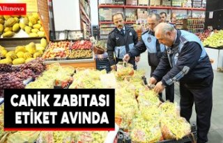 Canik zabıtası etiket avında