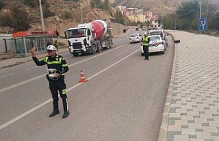Gümüşhane'de havadan trafik denetimi