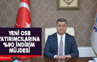 Yeni OSB Yatırımcılarına %80 İndirim Müjdesi
