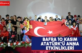 Bafra 10 Kasım Atatürk`ü anma etkinlikleri