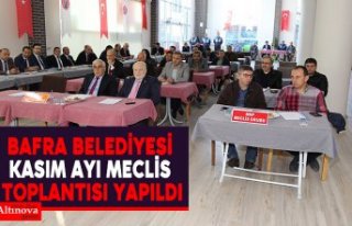 Bafra Belediyesi Kasım ayı meclis toplantısı yapıldı