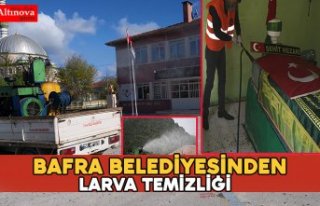 BAFRA BELEDİYESİNDEN LARVA TEMİZLİĞİ