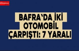 Bafra'da iki otomobil çarpıştı: 7 yaralı