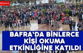 Bafra`da binlerce kişi okuma etkinliğine katıldı