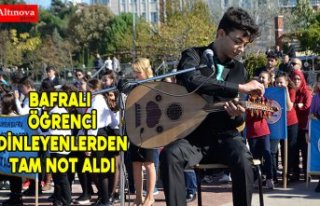 Bafralı öğrenci dinleyenlerden tam not aldı