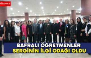 Bafralı öğretmenler serginin ilgi odağı oldu