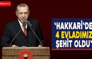 'Hakkari'de 4 evladımız şehit oldu'