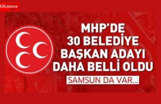 MHP'de 30 belediye başkan adayı belli oldu