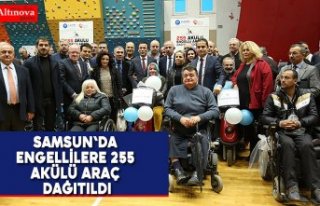 Samsun'da engellilere 255 akülü araç dağıtıldı