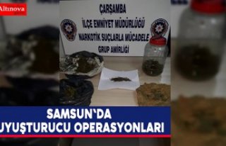 Samsun'da uyuşturucu operasyonları